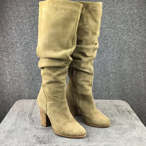 Steve Madden Nevada Suede Leather Slough Boots in Sand Sz 7B - Picture 4 of 12